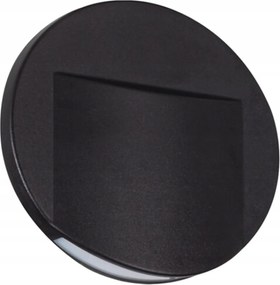 Lépcsővilágító LED-es lépcsőlámpa 3000K 15lm Kör Fekete Kanlux