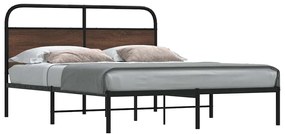 ágykeret matrac nélkül 150x200 cm barna tölgyfa műfa