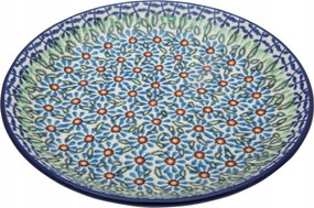 Desszerttányér 20 cm Művészi kerámia Bolesławiec Virágok dek 1200
