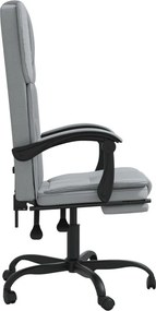 vidaXL világosszürke szövet dönthető irodaszék