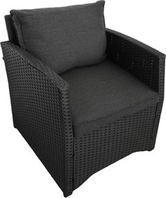 Avenberg AMICO Nagy családi kerti ülőgarnitúra - fekete/antracit