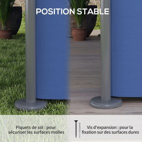 Outsunny Kerti Pavilon 3 x 4 m Fogadó sátor 6 Levehető Függönnyel Kültéri Pavilon Két Rétegű Tetővel Teraszra, Fesztiválra | Aosom