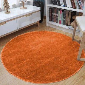 Kerek narancs szőnyeg Szélesség: 120 cm | Hossz: 120 cm