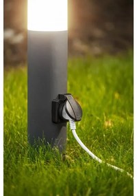 Lámpa Kerti lámpatest CORTA-P 40, E27, MAX.25W, IP44, AC220-240V, 50-60Hz, plug max. 3000W, rúd, grafit