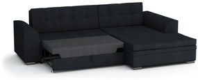 SORENTO ágyazható sarok ülőgarnitúra, 294x80x196 cm, sawana 14 black, balos