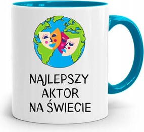Színésznőnek Bögre Kék Születésnapi Ajándék fényképes nyomtatással