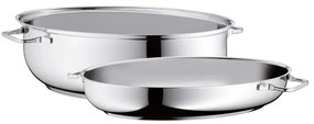 WMF - Ovális sütőedény fedéllel  41x28,5 x18 cm rozsdamentes