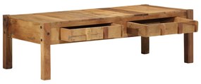 Dohányzóasztal 110x55x35 cm Tömör fa újrafelhasználva