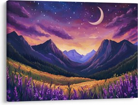 Kép - Lila táj (70x50 cm)