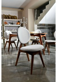 Touch Cream and Walnut étkezőszék szett, 2 db
