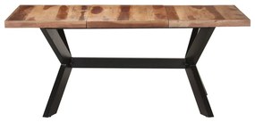 Tömör fa étkezőasztal mézszínű felülettel 180 x 90 x 75 cm