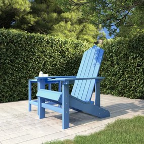 vidaXL vízkék HDPE kerti adirondack szék