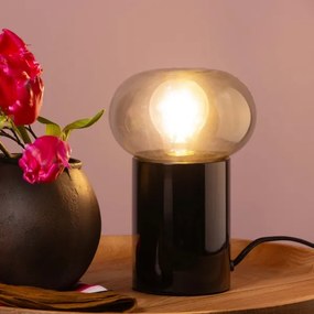 Brilliant - Asztali lámpa KNUT 1xE27/25W/230V fekete/átlátszó