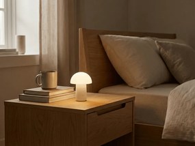 LED asztali lámpa FUNGHI 11,2 cm, fehér
