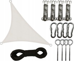 Kerti Napvitorla Vízálló 415x415x415cm Bézs Napellenző