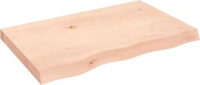 vidaXL kezeletlen tömör tölgyfa fali polc 80x50x(2-6) cm