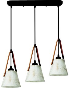 Csillár zsinóron 3xE27/40W/230V fehér