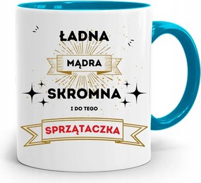 Takarítónőnek Kék Bögre Születésnapi Ajándék fényképes nyomtatással