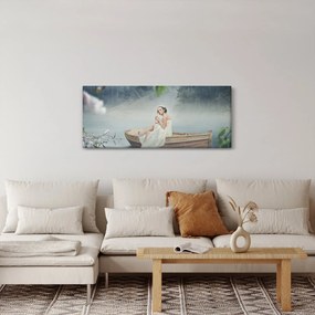 Kép - nő a hajón (120x50 cm)