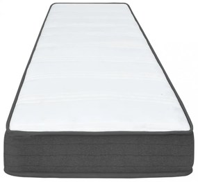 sötétszürke rugós szövetágy 90 x 200 cm