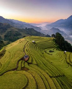 Művészeti fotózás Rice fields on terraced prepare the, Vu Viet Dung, (35 x 40 cm)