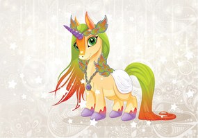 Fotótapéta Unikornis pasztell mágia gyerekszoba 208x146 +ragasztó