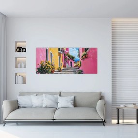 Kép - Rózsaszín sikátor (120x50 cm)