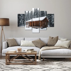 Kép - Hóval borított kunyhó (150x105 cm)