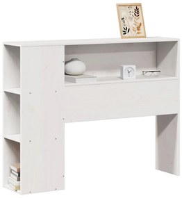 fehér tömör fenyőfa fejtámla tárolóval 90 cm