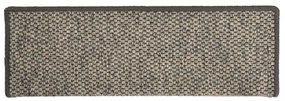 15 db szizál hatású szürke-bézs lépcsőszőnyeg 65x21x4 cm