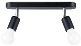 Sollux SL.1121 - Spotlámpa FORNES 2xE27/60W/230V fekete