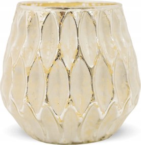 Gyertyatartó üveg Luna arany dekoráció