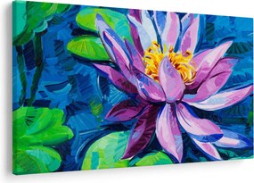 Egy vízi liliom képe a vízen (90x60 cm)