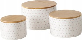 Kerámia Tároló Doboz Fedővel, Kis Tároló Doboz Szett 3 db