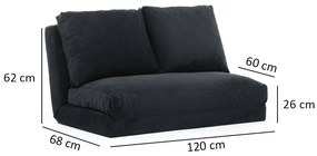 Kanapéágy Taida Fekete