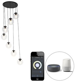 Okos függőlámpa fekete 7-lámpás, Wi-Fi ST64 - Pallon