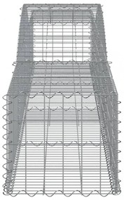 vidaXL 20 db íves horganyzott vas gabion kosár 400x50x40/60 cm