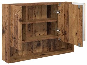 Fürdőszoba bútor szett 3 pcs Régi fa 76.5 x 35 x 64 cm Faanyag