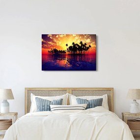 Egy sziget képe naplementekor (90x60 cm)