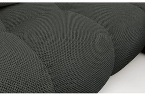 ALMADA kinyitható, kárpitozott L-alakú sarokgarnitúra tárolóhellyel, jobbos kivitel, antracit