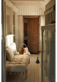 Pace bézs len kanapé 200 cm - Karup Design