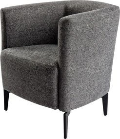Design fotel, szürke/fekete, KAPY