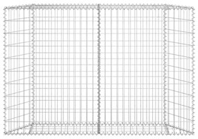 trapéz alakú horganyzott acél gabion magaságyás 150x20x100 cm