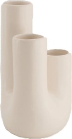 Kerámia váza tripla fehér 20,5 cm