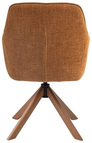 Narancssárga kárpitozott étkezőfotel szett 2 db-os Avola – Unique Furniture