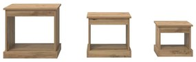 vidaXL Dohányzóasztal 3 pcs Artisan tölgy Faanyag