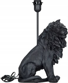 Asztali lámpa Oroszlán fekete 41cm magas