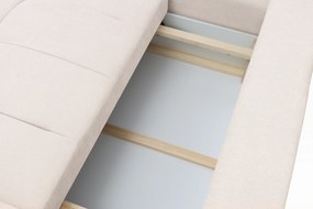 Lutario L bal oldali sarokkanapé ágyneműfunkcióval - bézs Venice 2026 vízlepergető szövet