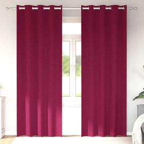 Függönyök függönyökkel 2 pcs Bordó 225x140cm Poliészter