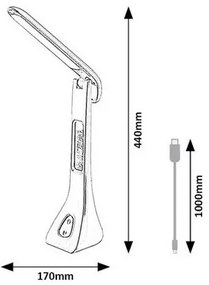 Rabalux 74041 Amato LED asztali lámpa, fekete